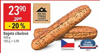 Globus Bageta cibulová nabídka