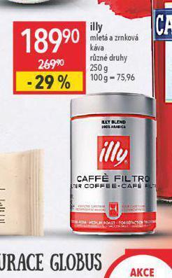 Globus Illy káva nabídka