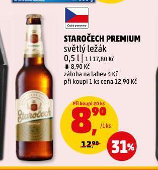 Penny Market Pivo staročech nabídka