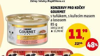 Penny Market Gourmet gold konzerva pro kočky nabídka
