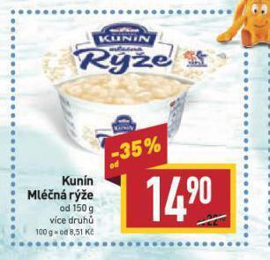 Billa Kunín mléčná rýže nabídka
