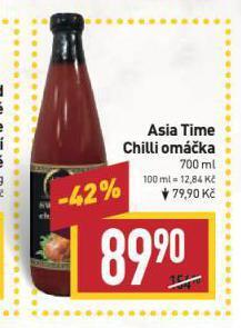 Billa Asia time chilli omáčka nabídka