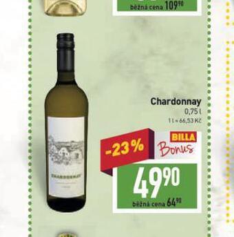 Billa Chardonnay nabídka