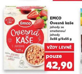 Kaufland Emco ovesná kaše nabídka