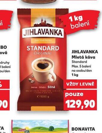 Kaufland Jihlavanka mletá káva nabídka