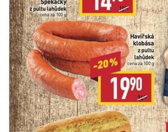 Billa Havířská klobása nabídka