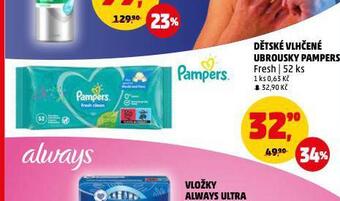 Penny Market Pampers vlhčené ubrousky nabídka