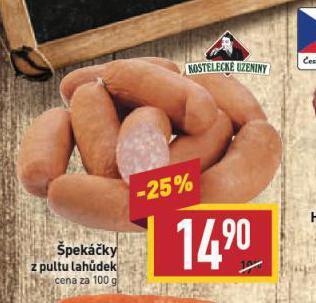 Billa Špekáčky nabídka