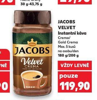 Kaufland Jacobs velvet instantní káva nabídka