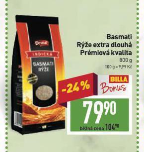 Billa Basmati rýže nabídka