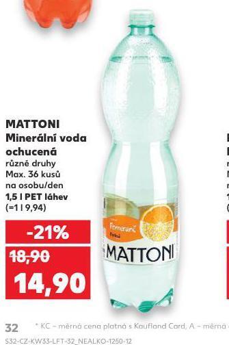 Kaufland Mattoni ochucená nabídka