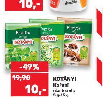 Kaufland Kotányi koření nabídka