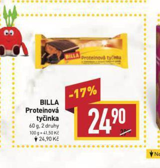 Billa Proteinová tyčinka nabídka