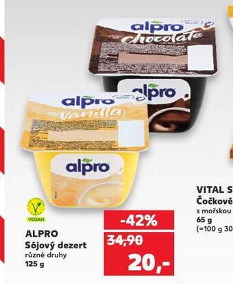 Kaufland Alpro sójový dezert nabídka
