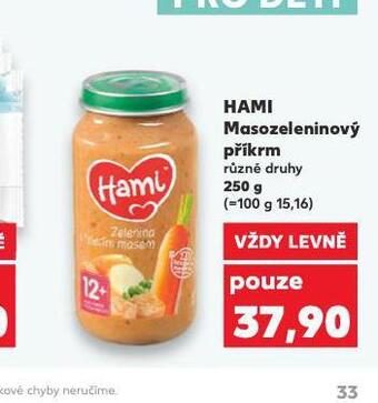 Kaufland Hami masozeleninový příkrm nabídka