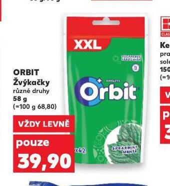 Kaufland Orbit žvýkačky nabídka