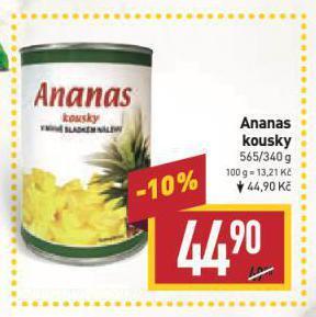 Billa Ananas kousky nabídka
