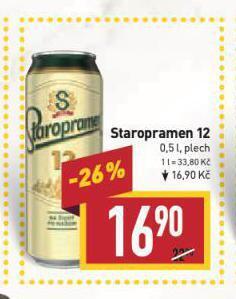 Billa Pivo staropramen nabídka