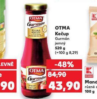 Kaufland Otma kečup nabídka