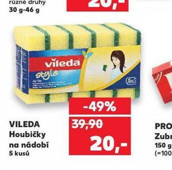 Kaufland Vileda houbičky na nádobí nabídka