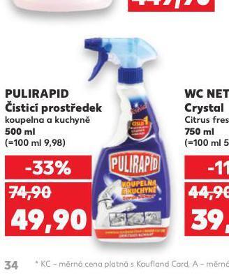 Kaufland Pulirapid čistící prostředek nabídka