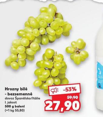 Kaufland Hrozny bílé bezsemenné nabídka