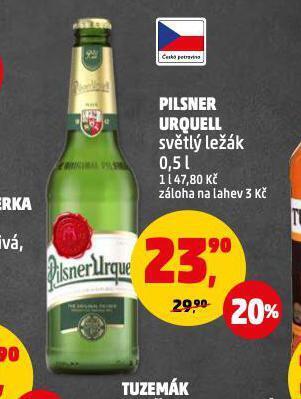 Penny Market Pivo pilsner urquell nabídka