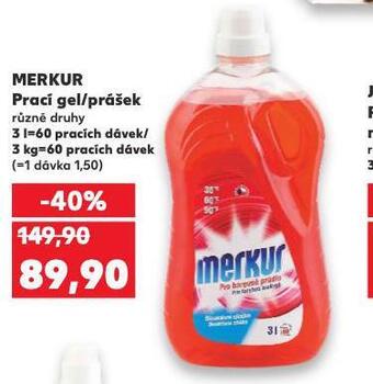 Kaufland Merkur prací gel / prášek nabídka
