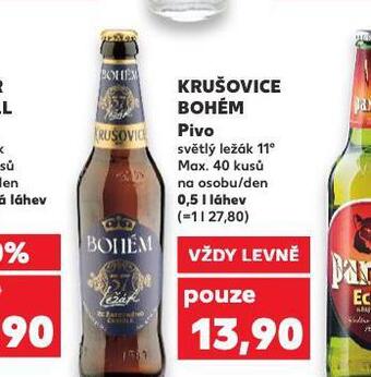 Kaufland Pivo krušovice bohém nabídka