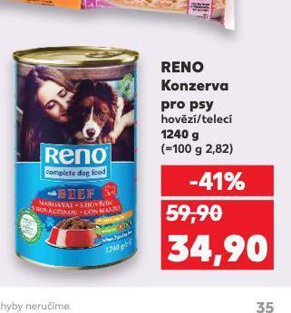 Kaufland Reno konzerva pro psy nabídka