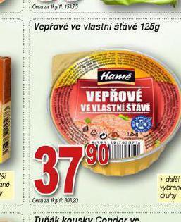 Hruška Vepřové ve vlastní šťávě nabídka