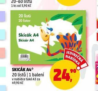 Penny Market Skicák a4 nabídka
