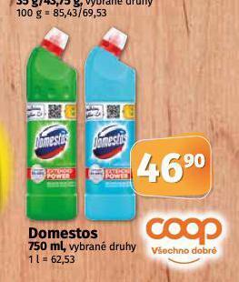Coop Domestos wc čistič nabídka