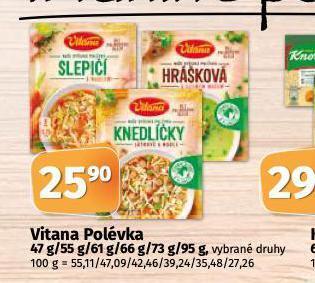 Coop Vitana polévka nabídka