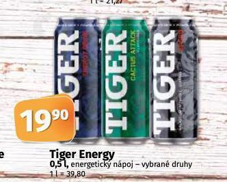 Coop Tiger energy drink nabídka