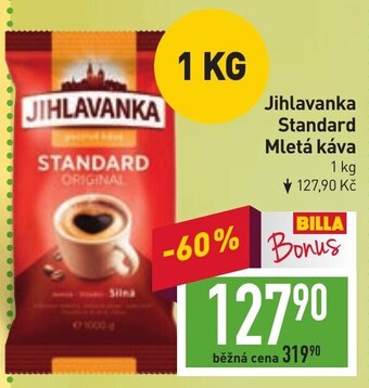 Billa Jihlavanka Standard Mletá káva nabídka