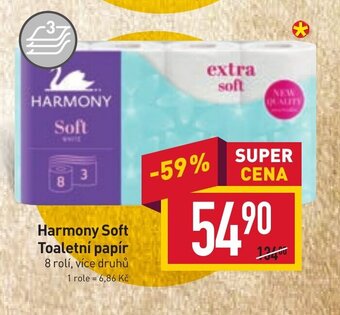 Billa Harmony Soft Toaletní papír nabídka