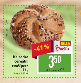 Billa Kaiserka cereální z naší pece nabídka