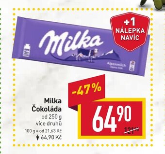 Billa Milka Čokoláda nabídka
