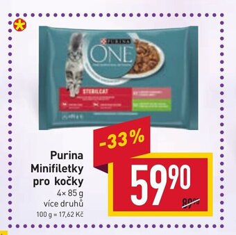Billa Purina Minifiletky pro kočky nabídka