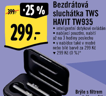 Bezdrátová sluchátka TWS HAVIT TW935