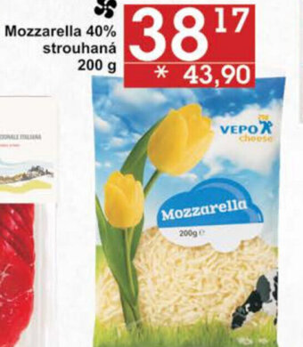 Jip Mozzarella 40% strouhaná 200 g nabídka