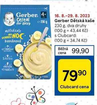 Tesco Gerber dětská kaše 230 g nabídka