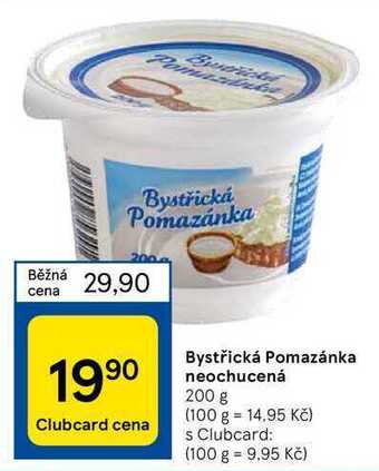 Tesco Bystřická pomazánka neochucená, 200 g nabídka