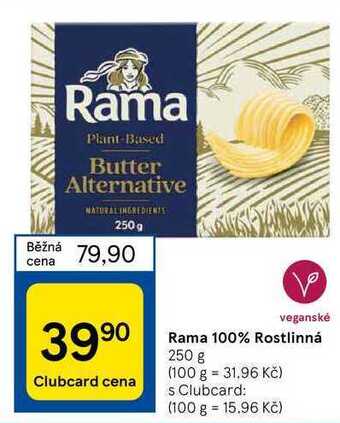 Rama 100% rostlinná, 250 g