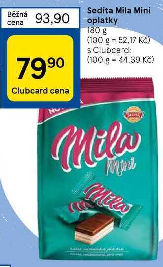 Tesco Sedita mila mini oplatky, 180 g nabídka