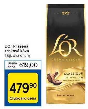 Tesco L'or pražená zrnková káva, 1 kg nabídka
