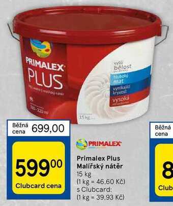 Tesco Primalex plus malířský nátěr, 15 kg nabídka