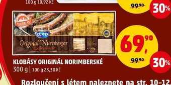 Penny Market Klobásy originál norimberské, 300 g nabídka