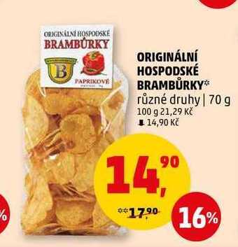 Penny Market Originální hospodské brambůrky, 70 g nabídka